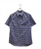 MARNIマルニ）の古着「幾何学柄 半袖シャツ」｜ブルー