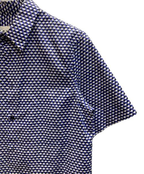 MARNI（マルニ）MARNI (マルニ) 幾何学柄 半袖シャツ ブルー サイズ:SIZE 46の古着・服飾アイテム