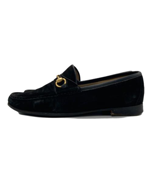 GUCCI（グッチ）GUCCI (グッチ) スエード ホースビット ローファー ブラック サイズ:43の古着・服飾アイテム