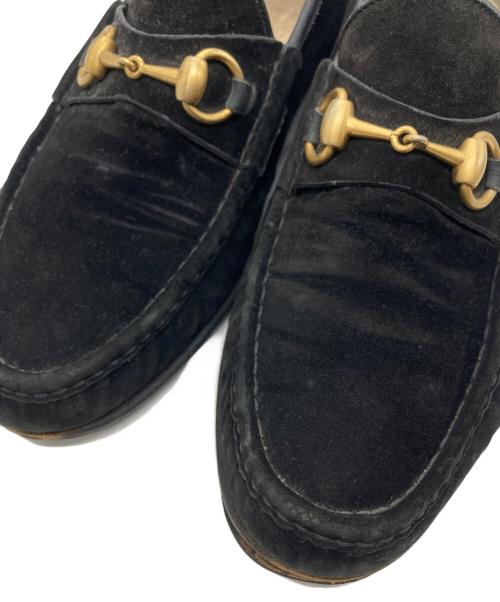 GUCCI（グッチ）GUCCI (グッチ) スエード ホースビット ローファー ブラック サイズ:43の古着・服飾アイテム