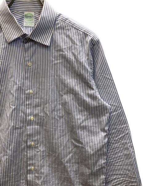 BROOKS BROTHERS（ブルックスブラザーズ）BROOKS BROTHERS (ブルックスブラザーズ) ストライプBDシャツ ブルー×ホワイト サイズ:SIZE 16-36の古着・服飾アイテム