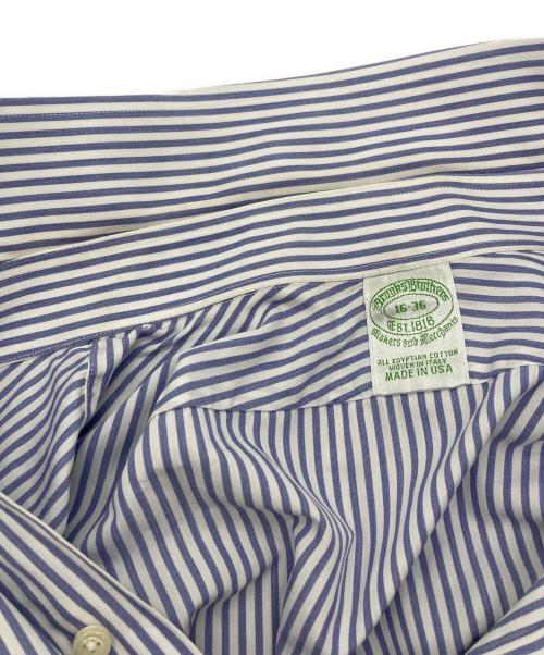 BROOKS BROTHERS（ブルックスブラザーズ）BROOKS BROTHERS (ブルックスブラザーズ) ストライプBDシャツ ブルー×ホワイト サイズ:SIZE 16-36の古着・服飾アイテム