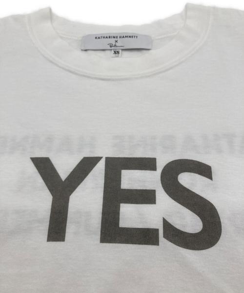 KATHARINE HAMNETT（キャサリンハムネット）KATHARINE HAMNETT (キャサリンハムネット) Ron Herman (ロンハーマン) Yes Tee ホワイト サイズ:SIZE XSの古着・服飾アイテム