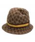 GUCCI（グッチ）の古着「GGキャンバス バケットハット」｜ブラウン×イエロー