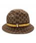 GUCCI (グッチ) GGキャンバス バケットハット ブラウン×イエロー サイズ:L：18000円