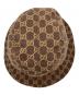 中古・古着 GUCCI (グッチ) GGキャンバス バケットハット ブラウン×イエロー サイズ:L：18000円