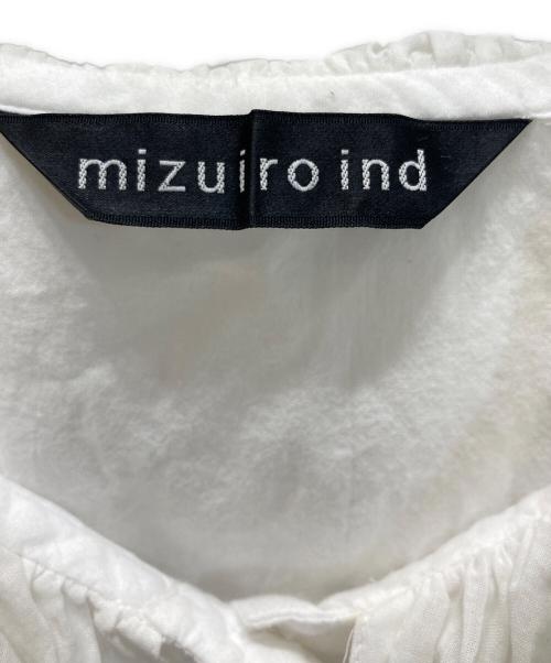 mizuiro-ind（ミズイロインド）mizuiro-ind (ミズイロインド) ダブルフリルカラーシャツ ホワイト サイズ:表記無しの古着・服飾アイテム