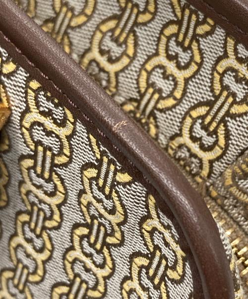 TORY BURCH（トリーバーチ）TORY BURCH (トリーバーチ) Gemini Link Jacquard Snake Satchel with Genuine Snakeskin Triml ハンドバッグ ブラウンの古着・服飾アイテム