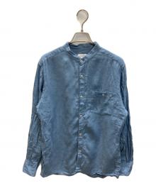 MACKINTOSH PHILOSOPHY（マッキントッシュ フィロソフィー）の古着「リネンバンドカラーシャツ」｜ブルー