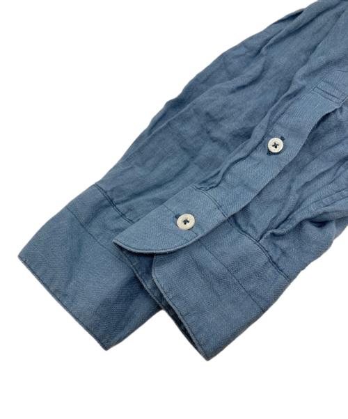 MACKINTOSH PHILOSOPHY（マッキントッシュ フィロソフィー）MACKINTOSH PHILOSOPHY (マッキントッシュ フィロソフィー) リネンバンドカラーシャツ ブルー サイズ:40の古着・服飾アイテム