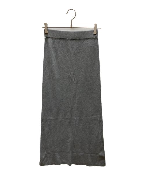 Curensology（カレンソロジー）Curensology (カレンソロジー) コットンリブタイトスカート グレー サイズ:SIZE Free 未使用品の古着・服飾アイテム