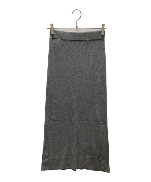 Curensology（カレンソロジー）Curensology (カレンソロジー) コットンリブタイトスカート グレー サイズ:SIZE Free 未使用品の古着・服飾アイテム