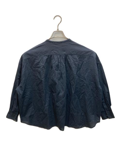 KAGURE（カグレ）KAGURE (カグレ) コットンワッシャーフリルワイドシャツ ネイビー サイズ:SIZE Freeの古着・服飾アイテム