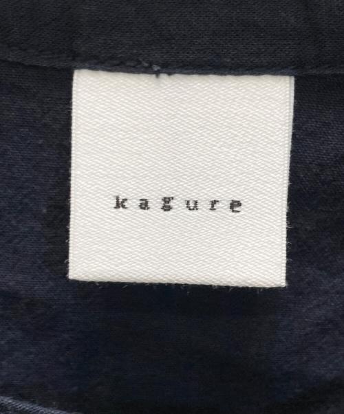 KAGURE（カグレ）KAGURE (カグレ) コットンワッシャーフリルワイドシャツ ネイビー サイズ:SIZE Freeの古着・服飾アイテム