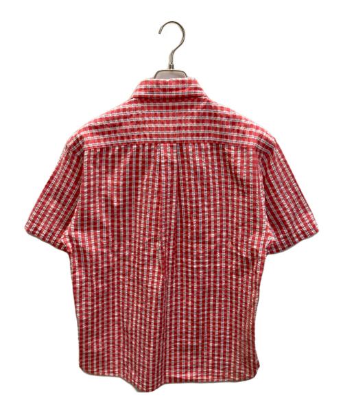BROOKS BROTHERS（ブルックスブラザーズ）BROOKS BROTHERS (ブルックスブラザーズ) 半袖 シアサッカー プルオーバーチェックシャツ レッド×ホワイト サイズ:Mの古着・服飾アイテム