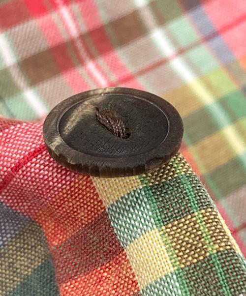 POLO RALPH LAUREN（ポロ・ラルフローレン）POLO RALPH LAUREN (ポロ・ラルフローレン) オープンカラー マドラスチェックシャツ レッド×ネイビー サイズ:Mの古着・服飾アイテム