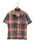 POLO RALPH LAUREN（ポロ・ラルフローレン）の古着「オープンカラー マドラスチェックシャツ」｜レッド×ネイビー