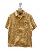 POLO RALPH LAURENポロ・ラルフローレン）の古着「半袖 オープンカラー リネンシャツ」｜ベージュ