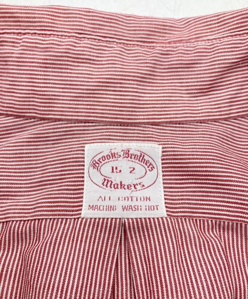 BROOKS BROTHERS（ブルックスブラザーズ）BROOKS BROTHERS (ブルックスブラザーズ) 6ボタン makers ストライプシャツ レッド サイズ:15-2の古着・服飾アイテム