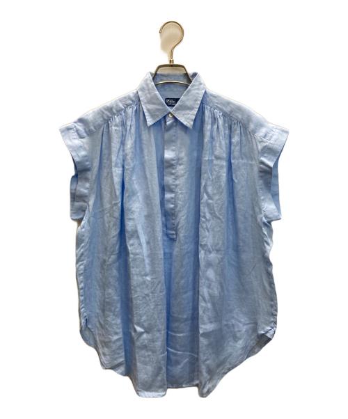 POLO RALPH LAUREN（ポロ・ラルフローレン）POLO RALPH LAUREN (ポロ・ラルフローレン) リネンプルオーバーシャツ ブルー サイズ:XSの古着・服飾アイテム