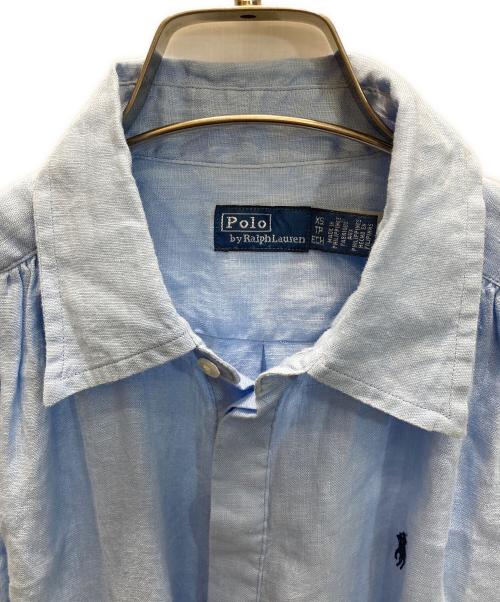 POLO RALPH LAUREN（ポロ・ラルフローレン）POLO RALPH LAUREN (ポロ・ラルフローレン) リネンプルオーバーシャツ ブルー サイズ:XSの古着・服飾アイテム