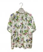 TOMORROW LAND collectionトゥモローランドコレクション）の古着「プラントフラワープリント パフスリーブブラウス」｜マルチカラー
