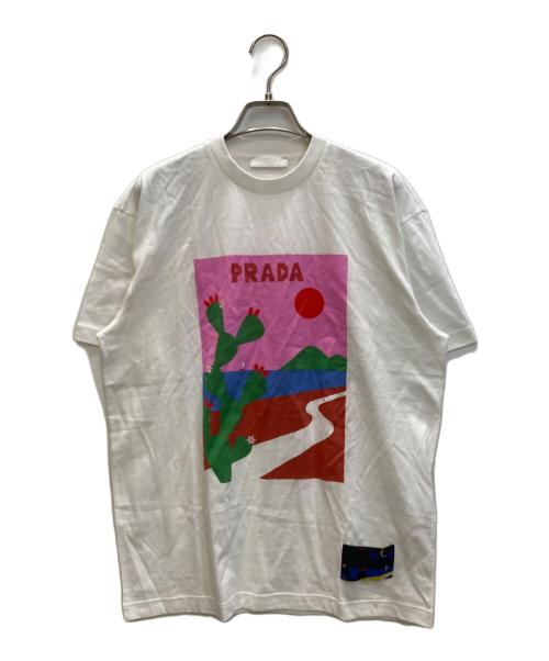 PRADA（プラダ）PRADA (プラダ) Cuctus T-Shirt プリントTシャツ ホワイト サイズ:Sの古着・服飾アイテム