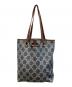 CELINE（セリーヌ）の古着「マカダム柄デニムトートバッグ」｜ブルー×ブラウン