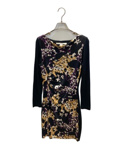 DIANE VON FURSTENBERG（ダイアンフォンファステンバーグ）DIANE VON FURSTENBERG (ダイアンフォンファステンバーグ) シルクジャージーワンピース ブラック サイズ:下記参照の古着・服飾アイテム