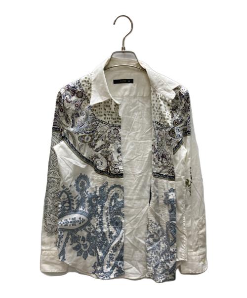 ETRO（エトロ）ETRO (エトロ) ピンタックプリントシャツ ホワイト サイズ:40の古着・服飾アイテム
