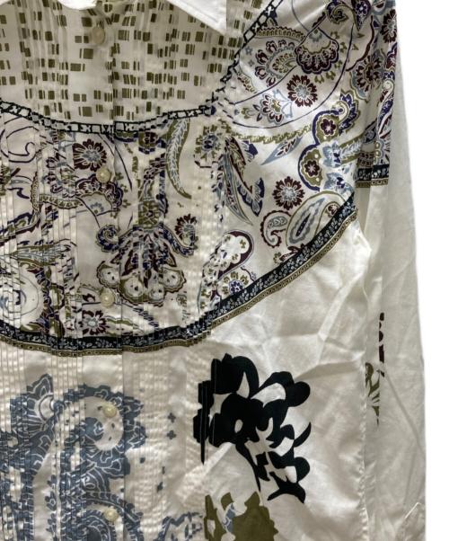 ETRO（エトロ）ETRO (エトロ) ピンタックプリントシャツ ホワイト サイズ:40の古着・服飾アイテム
