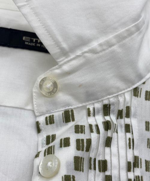 ETRO（エトロ）ETRO (エトロ) ピンタックプリントシャツ ホワイト サイズ:40の古着・服飾アイテム