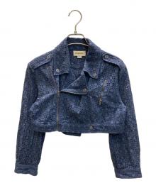 DIESEL（ディーゼル）の古着「カットワークライダースジャケット」｜イエロー