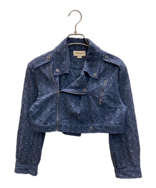 DIESEL（ディーゼル）DIESEL (ディーゼル) カットワークライダースジャケット イエロー サイズ:SIZE Sの古着・服飾アイテム