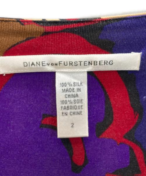 DIANE VON FURSTENBERG（ダイアンフォンファステンバーグ）DIANE VON FURSTENBERG (ダイアンフォンファステンバーグ) シルクジャージワンピース マルチカラー サイズ:SIZE 2の古着・服飾アイテム