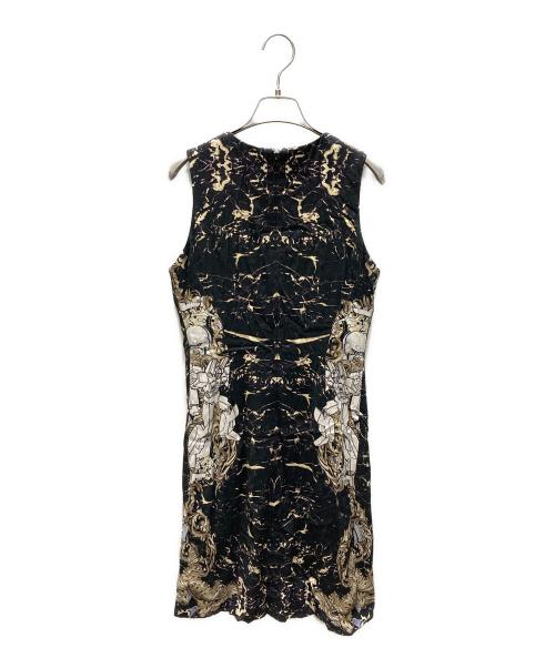 philipp plein（フィリッププレイン）philipp plein (フィリッププレイン) 総柄ワンピース ブラック サイズ:Lの古着・服飾アイテム