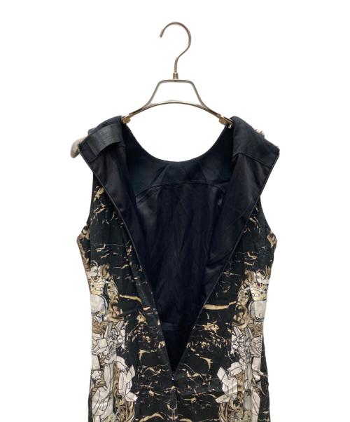 philipp plein（フィリッププレイン）philipp plein (フィリッププレイン) 総柄ワンピース ブラック サイズ:Lの古着・服飾アイテム