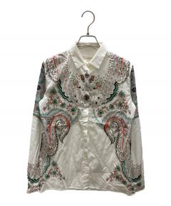 【未使用】　ETRO エトロ　爽やかなお色目の総柄ペーズリー　シャツブラウス 中古・古着通販】ETRO (エトロ) ペイズリー柄プリントシャツ ホワイト