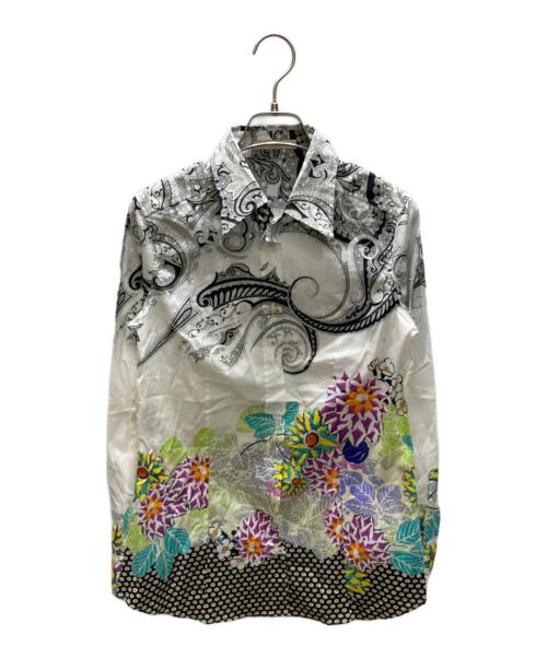 ETRO（エトロ）ETRO (エトロ) ペイズリー柄プリントシャツ ホワイト×ブラック サイズ:42の古着・服飾アイテム