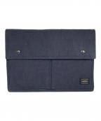 PORTERポーター）の古着「SMOKY LAPTOP CASE」｜ネイビー