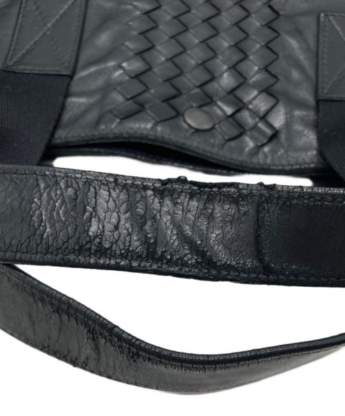 BOTTEGA VENETA（ボッテガベネタ）BOTTEGA VENETA (ボッテガベネタ) イントレチャート 2way トートバッグ ブラックの古着・服飾アイテム