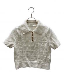 ZIMMERMANN（ジマーマン）の古着「ニットポロシャツ」｜ホワイト