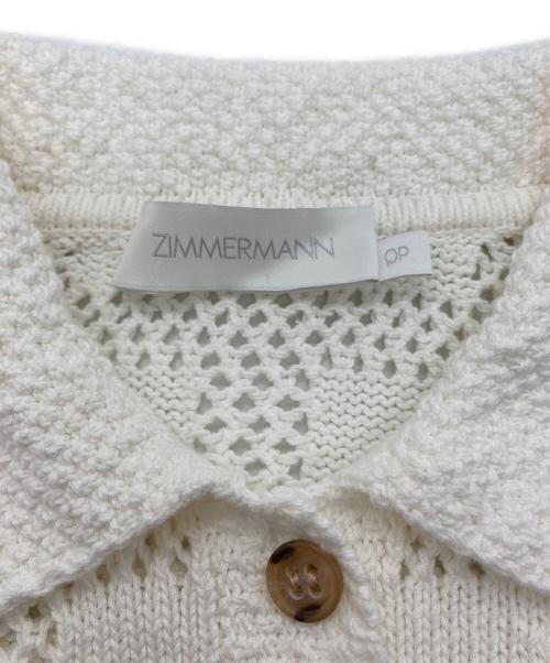ZIMMERMANN（ジマーマン）ZIMMERMANN (ジマーマン) ニットポロシャツ ホワイト サイズ:下記参照の古着・服飾アイテム