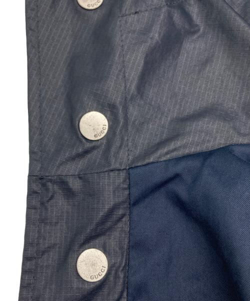 GUCCI（グッチ）GUCCI (グッチ) ボタンアップフーデッドナイロンジャケット ブラック サイズ:SIZE 50の古着・服飾アイテム