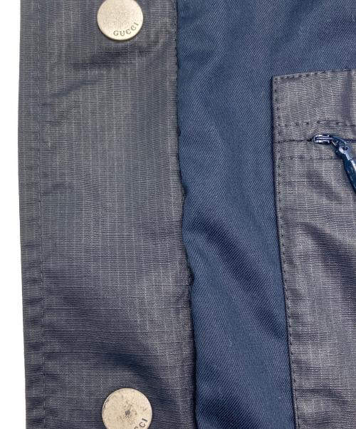 GUCCI（グッチ）GUCCI (グッチ) ボタンアップフーデッドナイロンジャケット ブラック サイズ:SIZE 50の古着・服飾アイテム