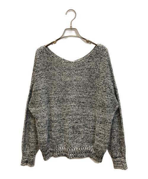 Spick and Span（スピック＆スパン）Spick and Span (スピック＆スパン) ペーパーヤーン2WAYルーズプルオーバー ブラック×ホワイト サイズ:下記参照の古着・服飾アイテム