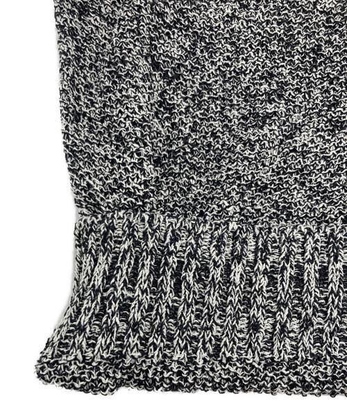 Spick and Span（スピック＆スパン）Spick and Span (スピック＆スパン) ペーパーヤーン2WAYルーズプルオーバー ブラック×ホワイト サイズ:下記参照の古着・服飾アイテム