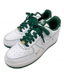 NIKE（ナイキ）の古着「Air Force 1 '07 Mini Jewel "White/Metallic Gold/Gorge Green" エアフォース1 '07 ミニジュエル "ホワイト/メタリックゴールド/ゴージグリーン"」｜ホワイト×グリーン