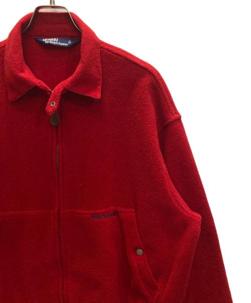 POLO RALPH LAUREN（ポロ・ラルフローレン）POLO RALPH LAUREN (ポロ・ラルフローレン) スイングトップ フリースジャケット レッド サイズ:SIZE Lの古着・服飾アイテム