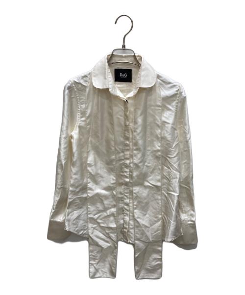 D&G（ディーアンドジー）D&G (ディーアンドジー) ボウタイシャツ ホワイト サイズ:38の古着・服飾アイテム